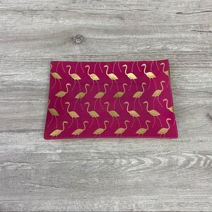 Muse Pink Flamingo & Gold Decorative Tray